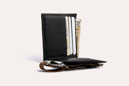 Classic Leather Wallet Echtleder - Handgefertigt mit 6 Kartenfächern