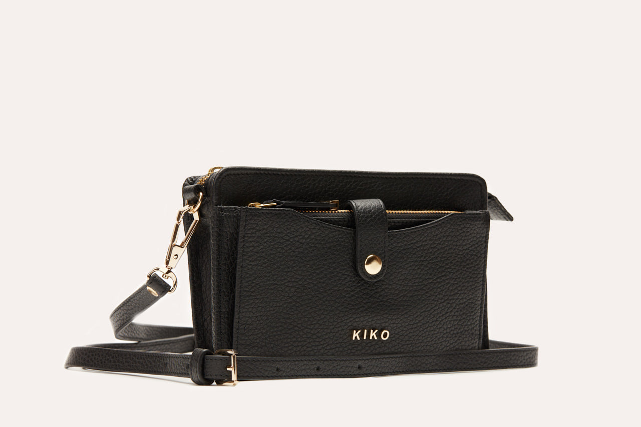 Wallet Crossbody Echtleder - Kleine Umhängetasche mit Kartenfächern
