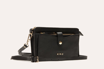 Wallet Crossbody Echtleder - Kleine Umhängetasche mit Kartenfächern