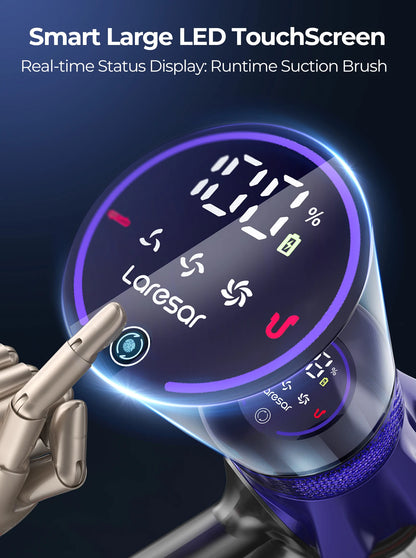 Laresar V7 Akku-Staubsauger 500W 50KPA - Kabellos mit Wechselakku